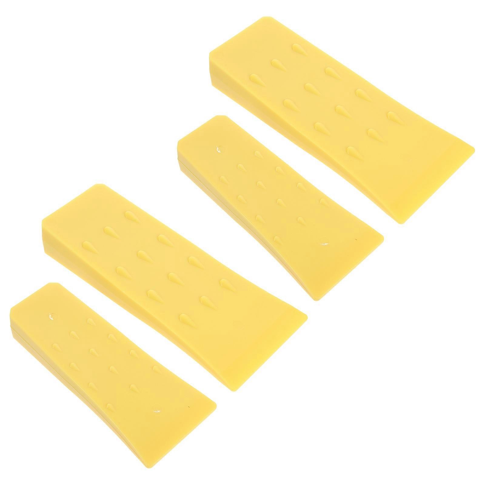 Yellow Plastic Felling Wedges with Spikes for Cutting and Gardening Use 4pcs