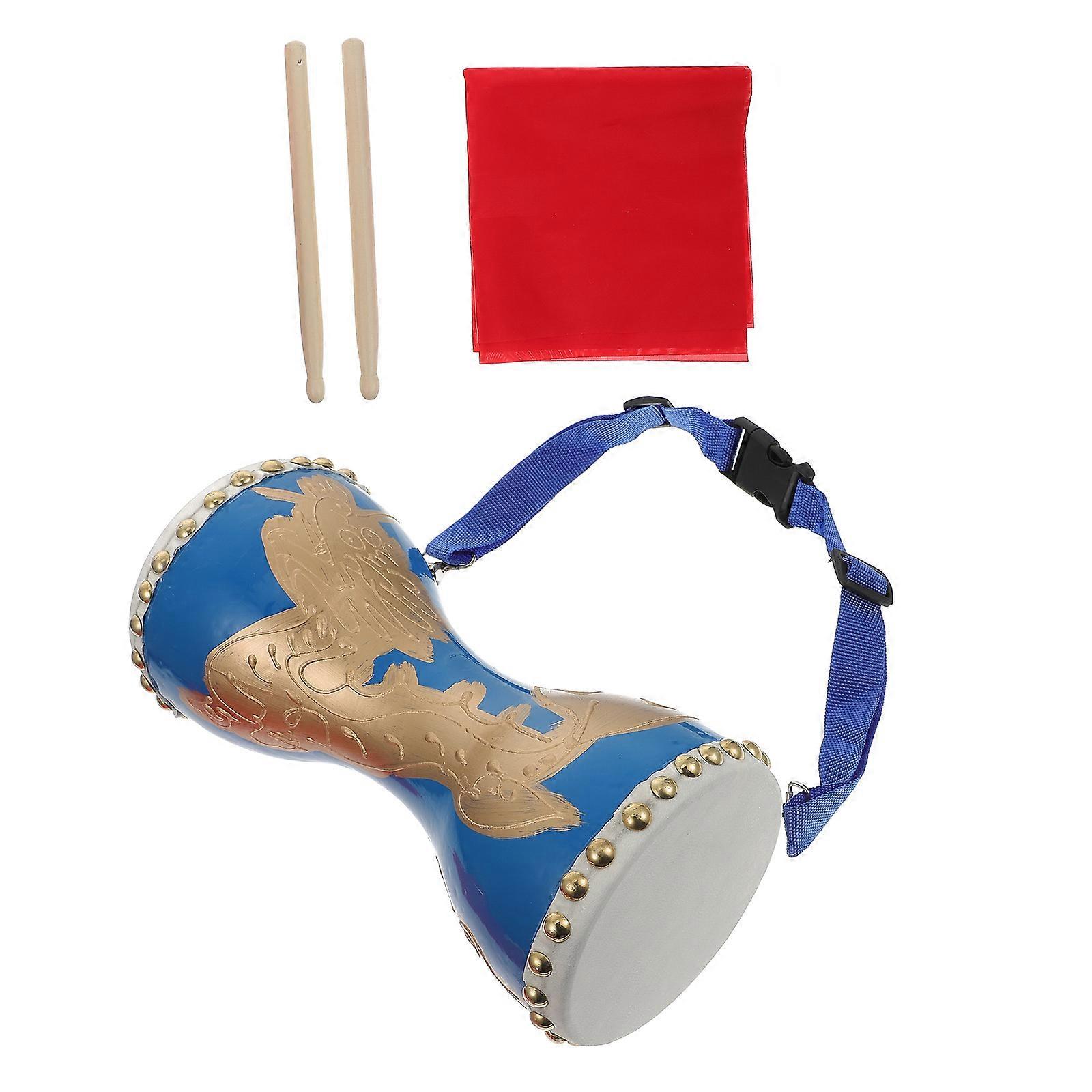 Waist Drum Performance Props Musical Instrument Suitable For Adults And Children 1 Set In Blue