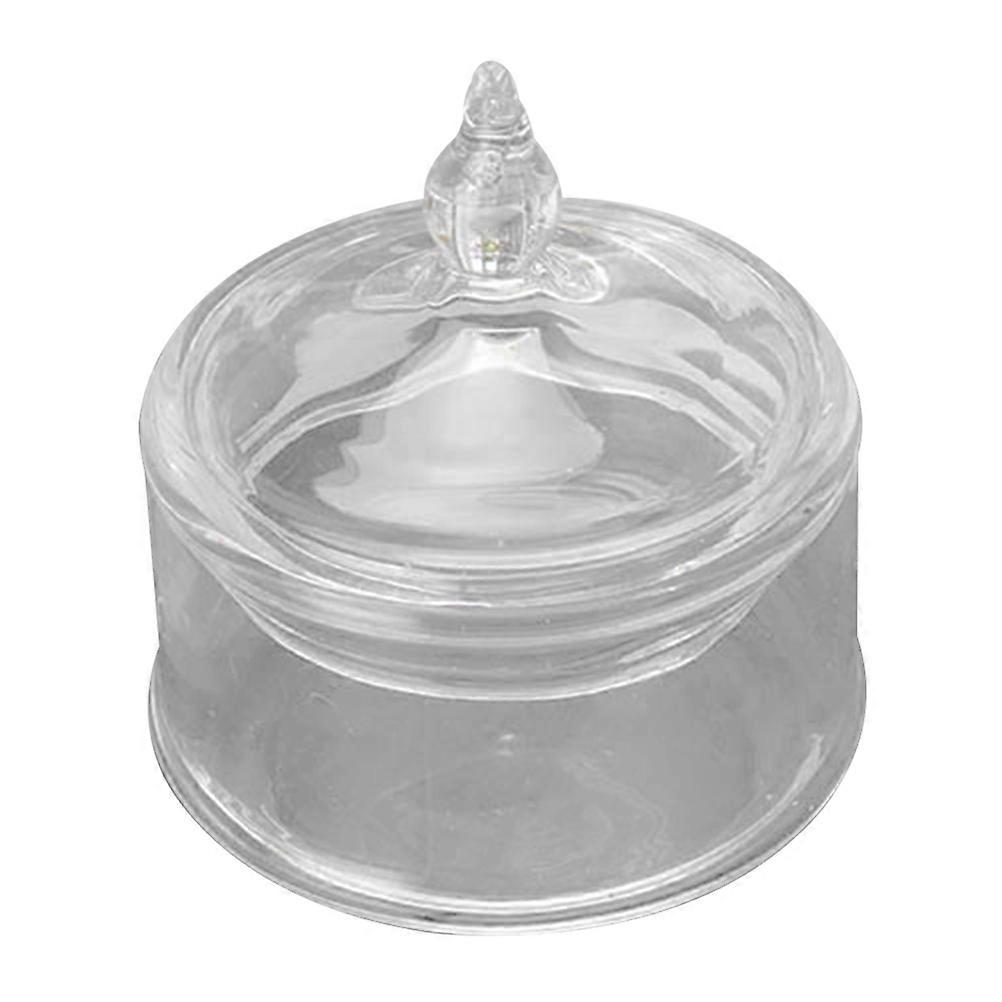 Miniature Glass Jar With Lid For Dollhouse Accessories Home Decoration 3.5X3X3CM Transparent Storage 1Pack