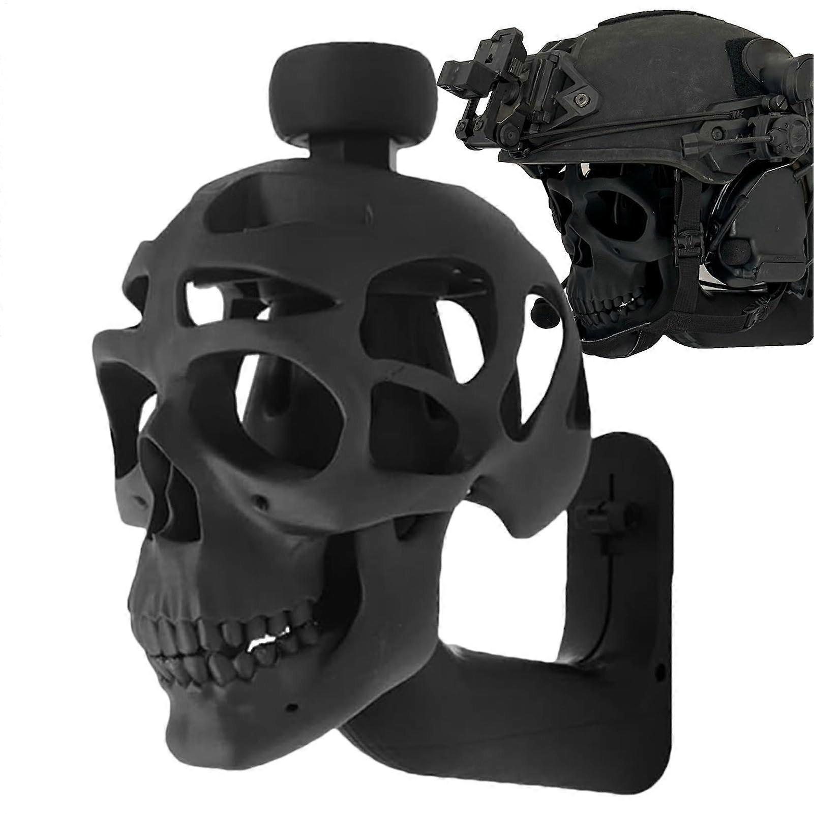 Motorcycle Skull Helmet Holder, Wall Mount Display Stand, Decorative Shelf