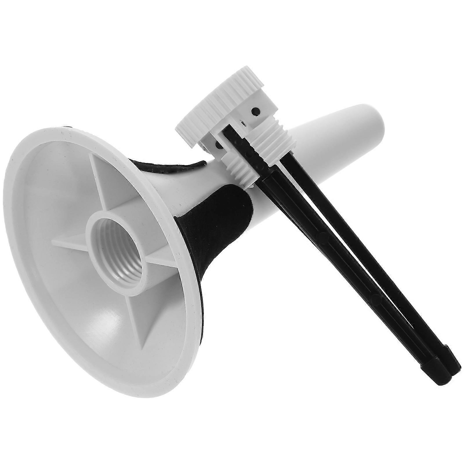 Folding Trumpet Stand with Detachable Metal Legs and Fabric Pads for Safe Instrument Holding White ABS and Metal