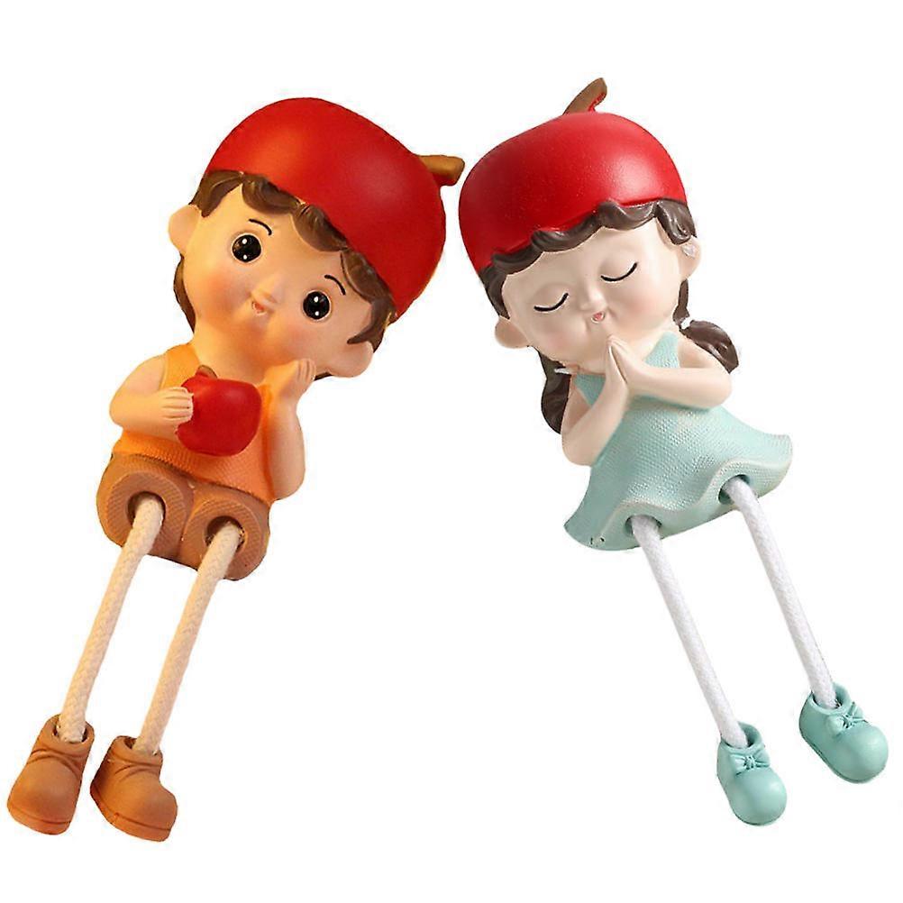 Adorable Couple Doll Ornaments, Made of Resin for Enhanced Durability