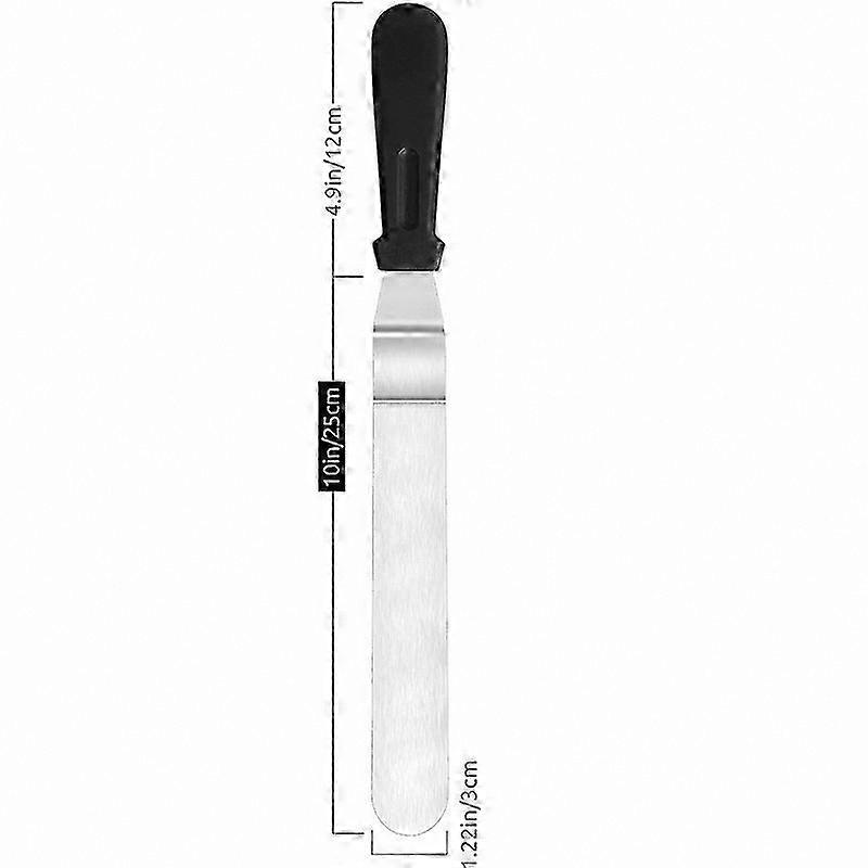 Stainless Steel Offset Cake Spatula with Plastic Handle for Decorating Frosting Tools