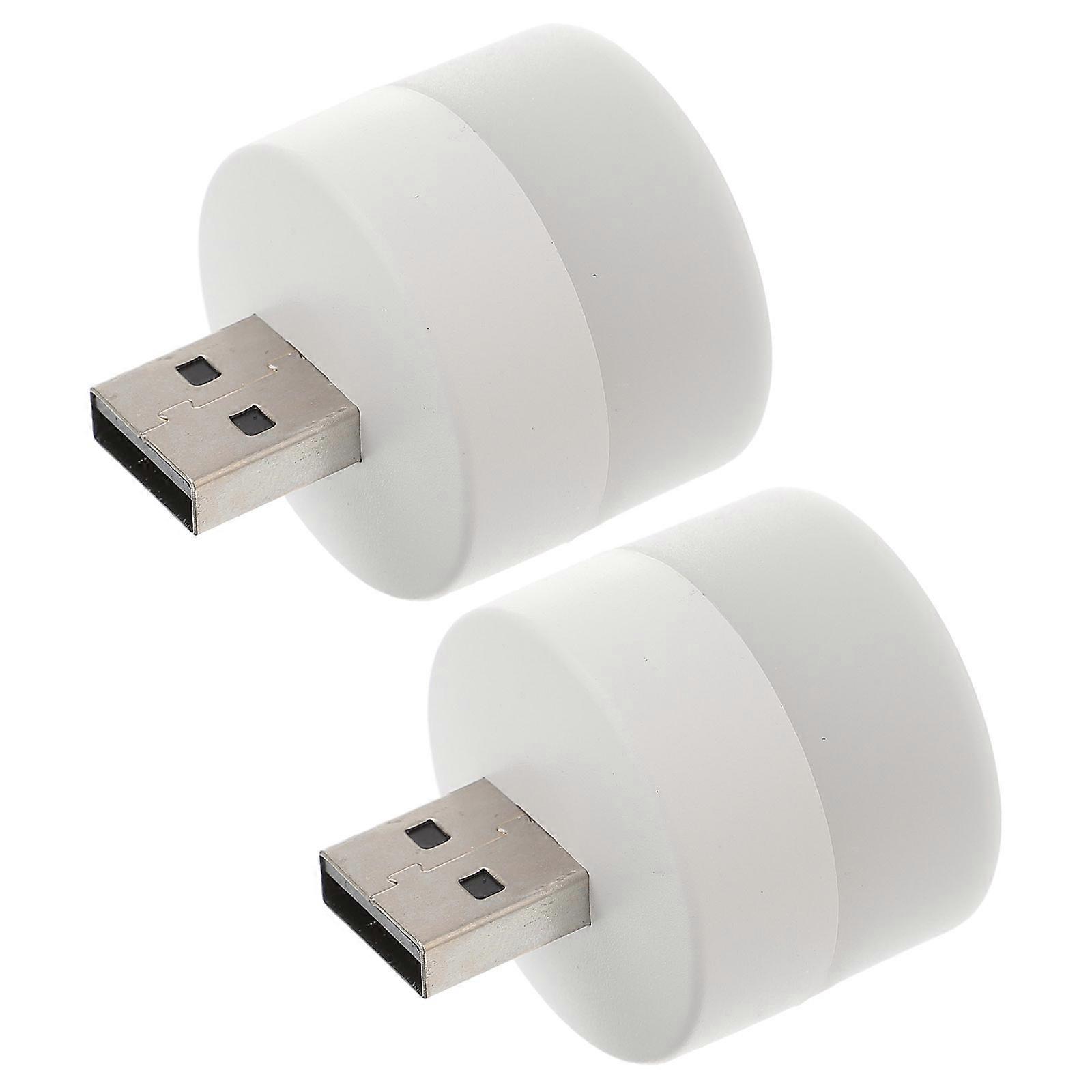USB Night Light Lamp 2Pcs Small USB Light Low Power Consumption Compact Illumination for General Users