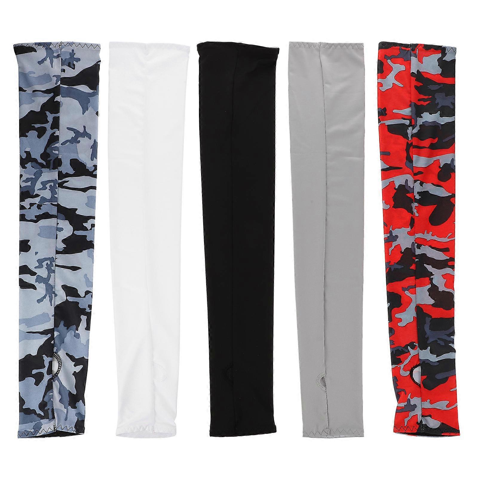 Here's a refined and professional product description based on your input:
**5 Pairs Sun Protection Cooling Sleeves – Lightweight, Breathable