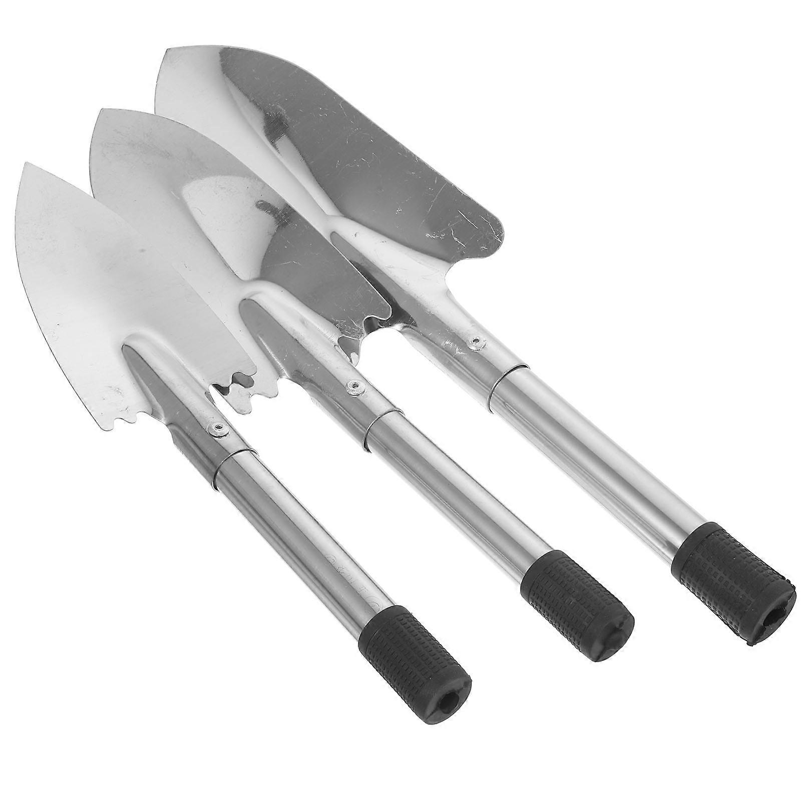 Garden with Stainless Steel for Narrow Space Weeding and Planting Silver 3pcs Small Hand