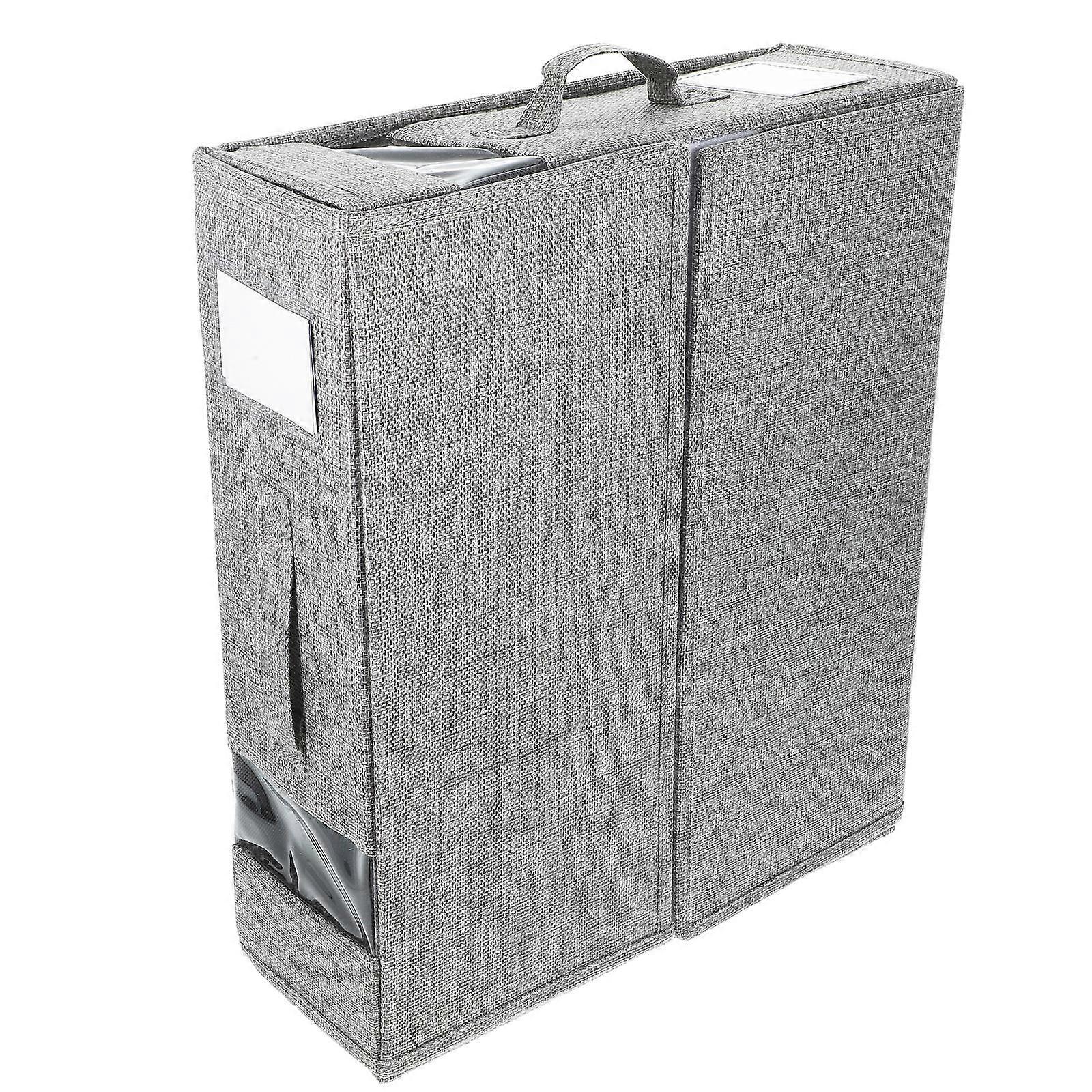 Portable Sheet Set Organizer With Visible Window Design For Bedroom And Closet 1Pcs Made Of Fabric