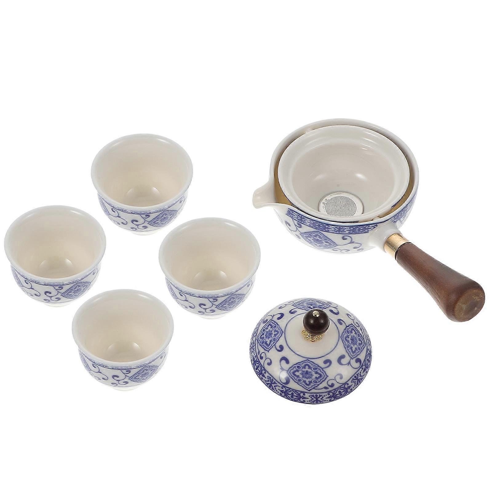 Chinese Style Rotatory Teapot 1 Set Ideal For Home Use 17.50X11.00X5.50CM Tea Ware