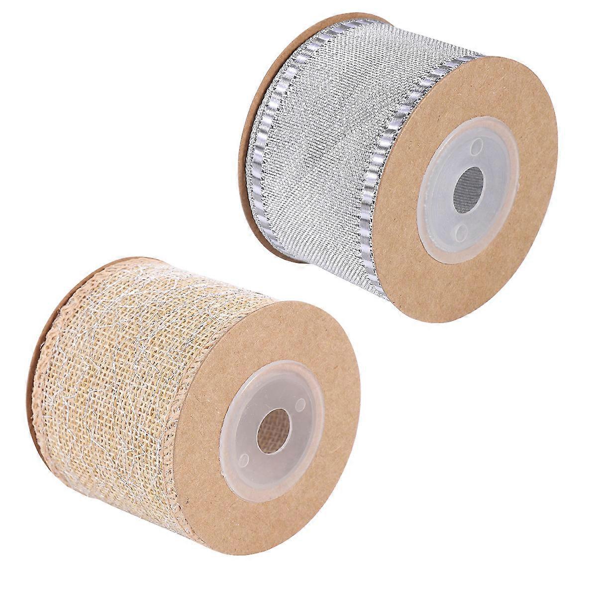 Plastic Holiday Ribbons 2 Rolls Christmas Decorative Ribbon Assorted Color Gift Wrapping Ideal For Christmas Party