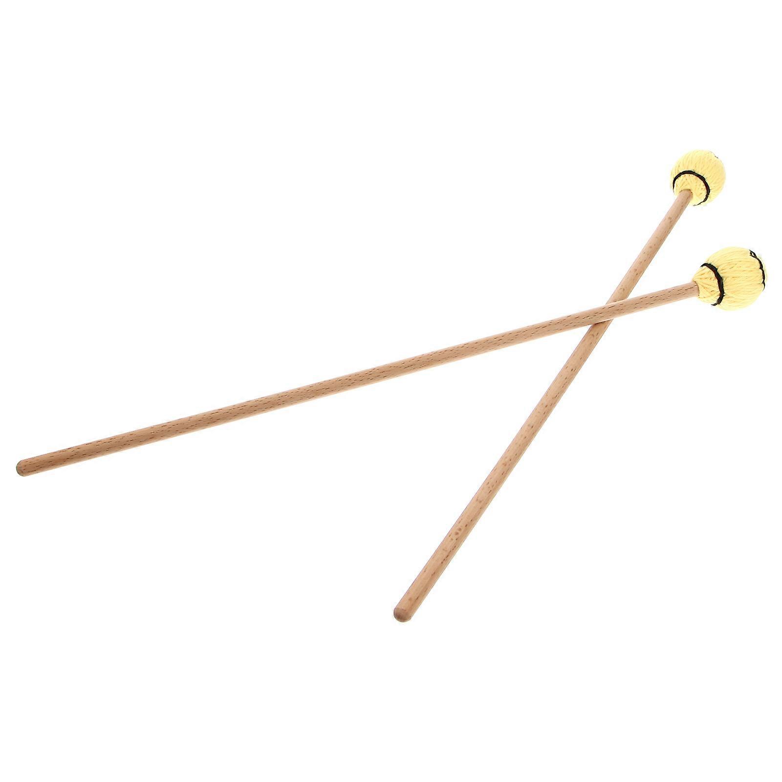 Percussion Mallet 2Pcs Lightweight Maple Drumsticks for Professionals Yellow Designed for and Practice