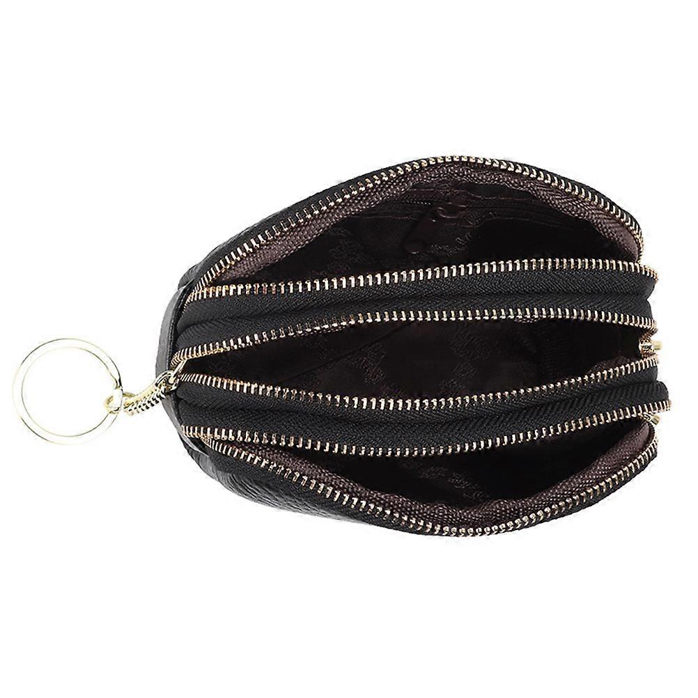 Cowhide Coin Purse with Zipper – Stylish Change Pouch for Women, Secure & Convenient for Daily, Shopping, and Travel Use