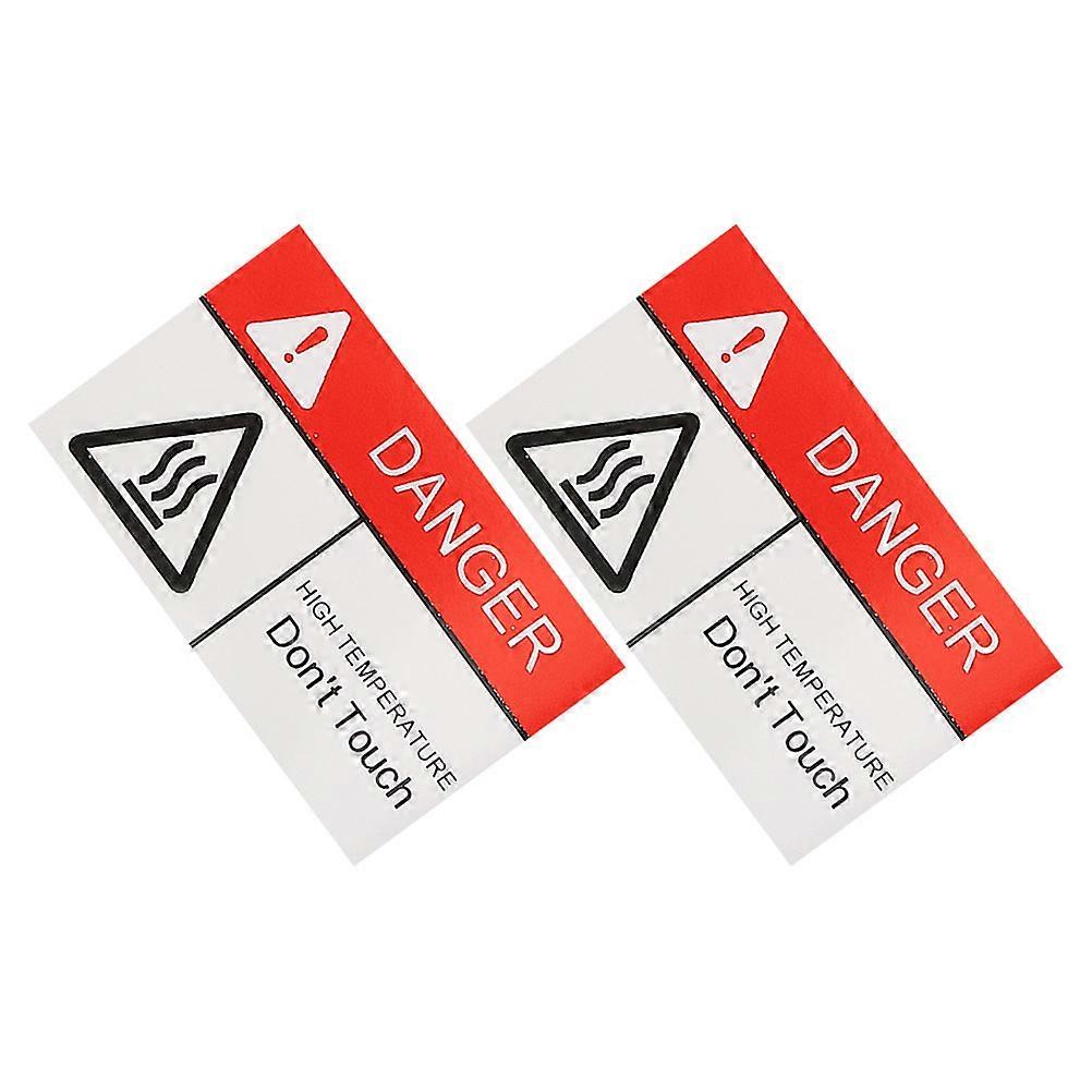High Temperature Warning Hot Surface Sticker for Safety 2Pcs Self Adhesive Labels