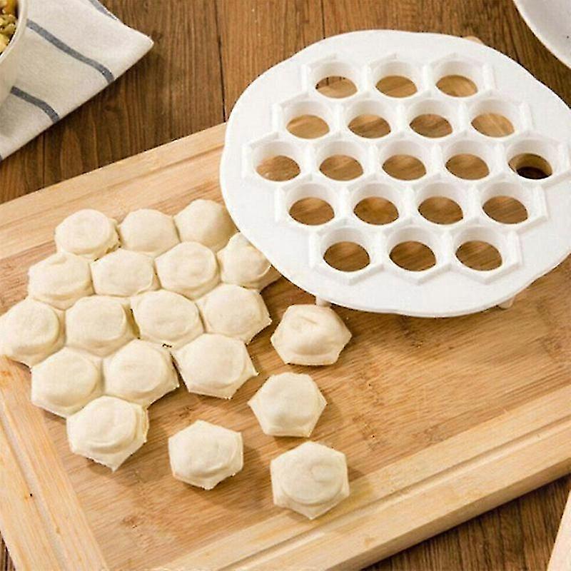 19-Hole Dumpling Maker Tool with Mold Plate for Easy Wrapping and Pinching