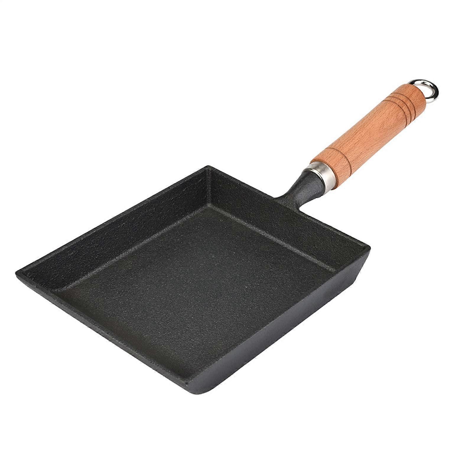 Tamagoyaki Pan Cast Iron Japanese Egg Pan Rectangle Frying Pan Works On Gas Induction