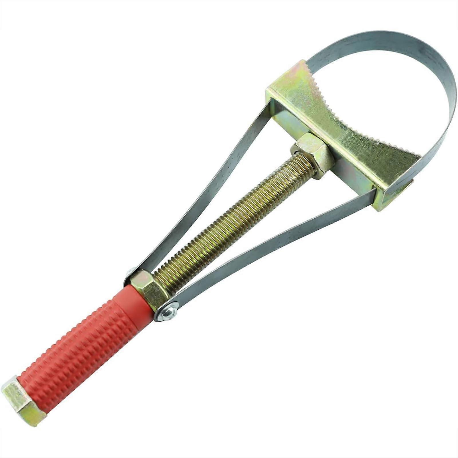 Aluminum Alloy Filter Wrench, Heavy Duty Adjustable Strap Tool for Oil Filters, Pipes, 9-14cm Diameter, Jar Openers