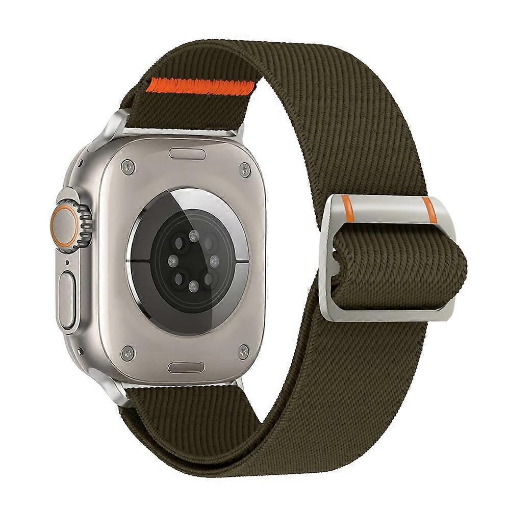 Braided Strap Compatible For Apple Watch Series 10 Ultra 9 8 7 SE 6 5 4 3 2 1 46mm 49mm 45mm 44mm 42mm Elastic Nylon Adjustable Wa