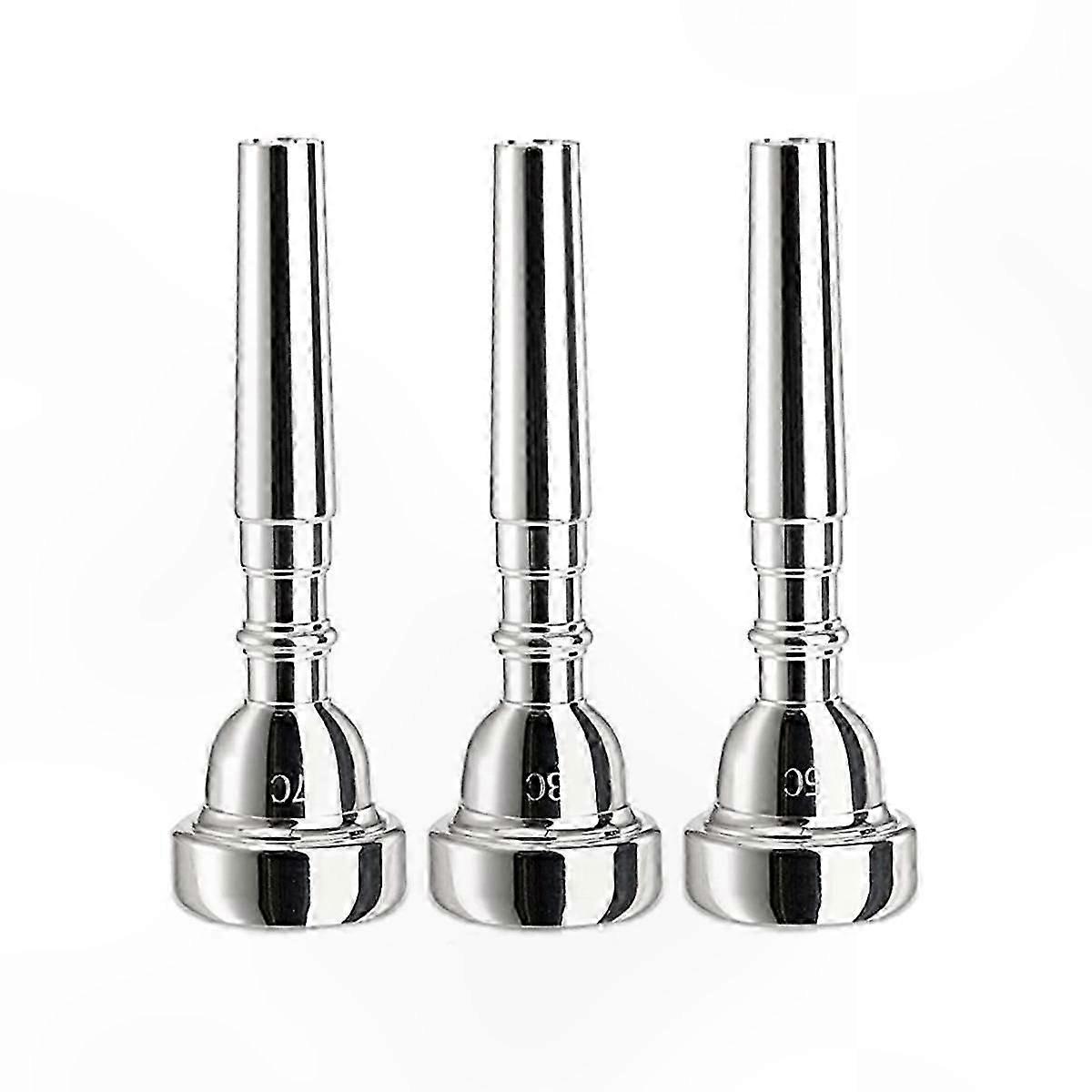 Silver Plated Trumpet Mouthpieces, 7C 5C 3C Sizes, Suitable for Beginners and Advanced Musicians
