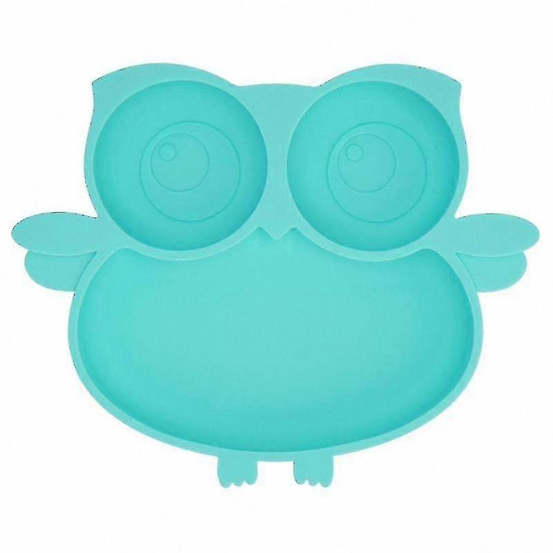 Infant One-Piece Silicone Suction Plate with Divided Sections (Sky Blue)