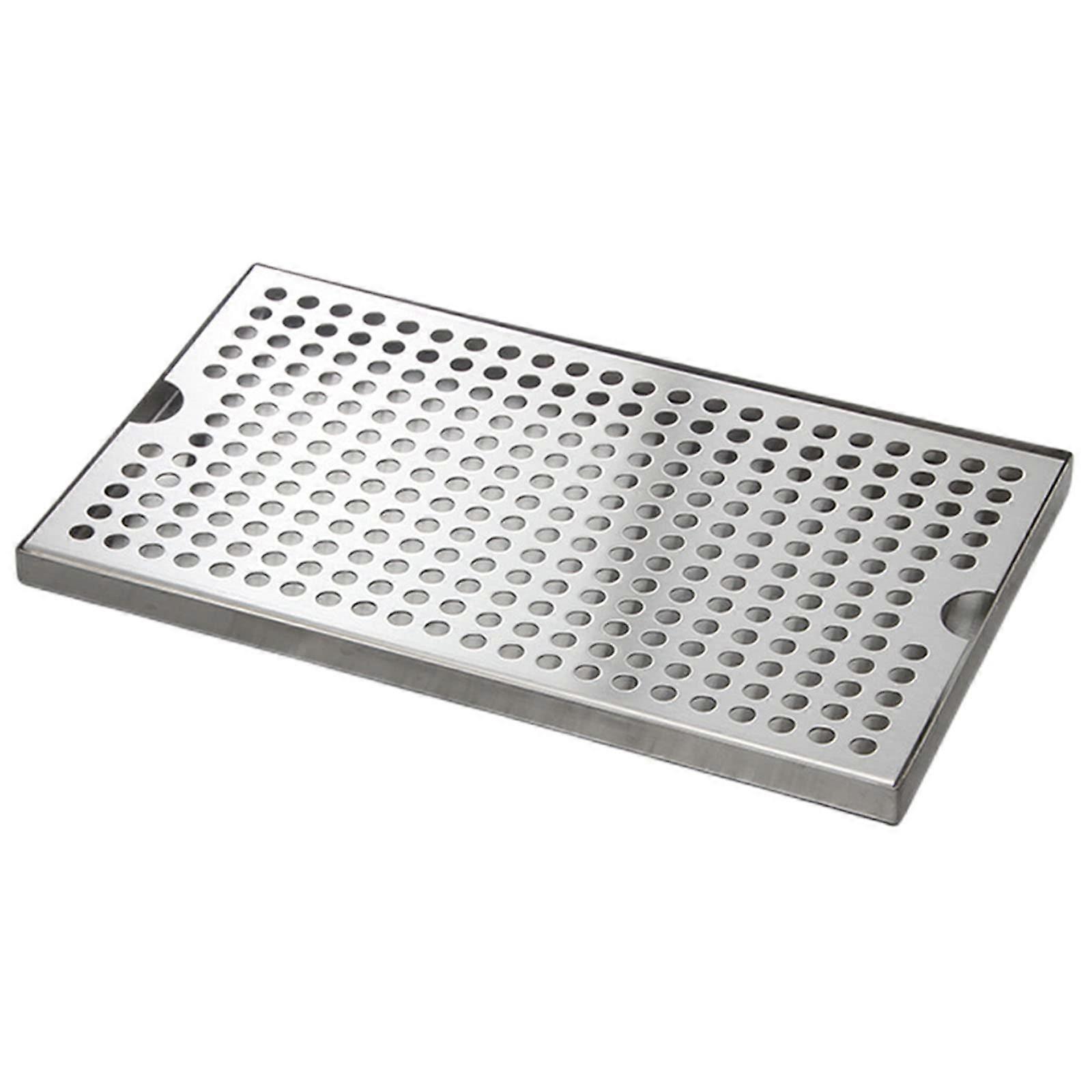 Stainless SteelBeer Drip Tray Rectangular Surface-Mount 30cm No-Drain For Home Bar Mini Fridge