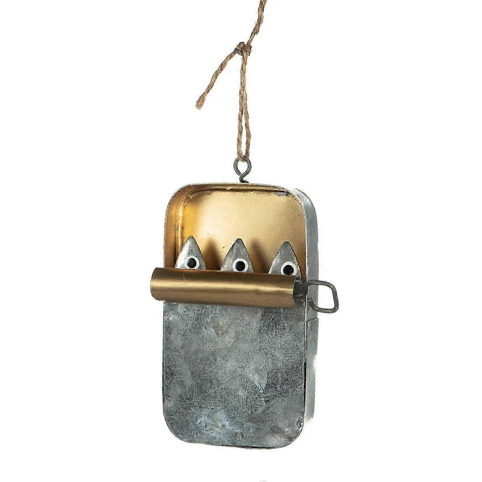 Tin Of Sardines Quirky Hanging Ornament, Sardines Ornament, Quirky Hanging Tin Of Sardines Ornament