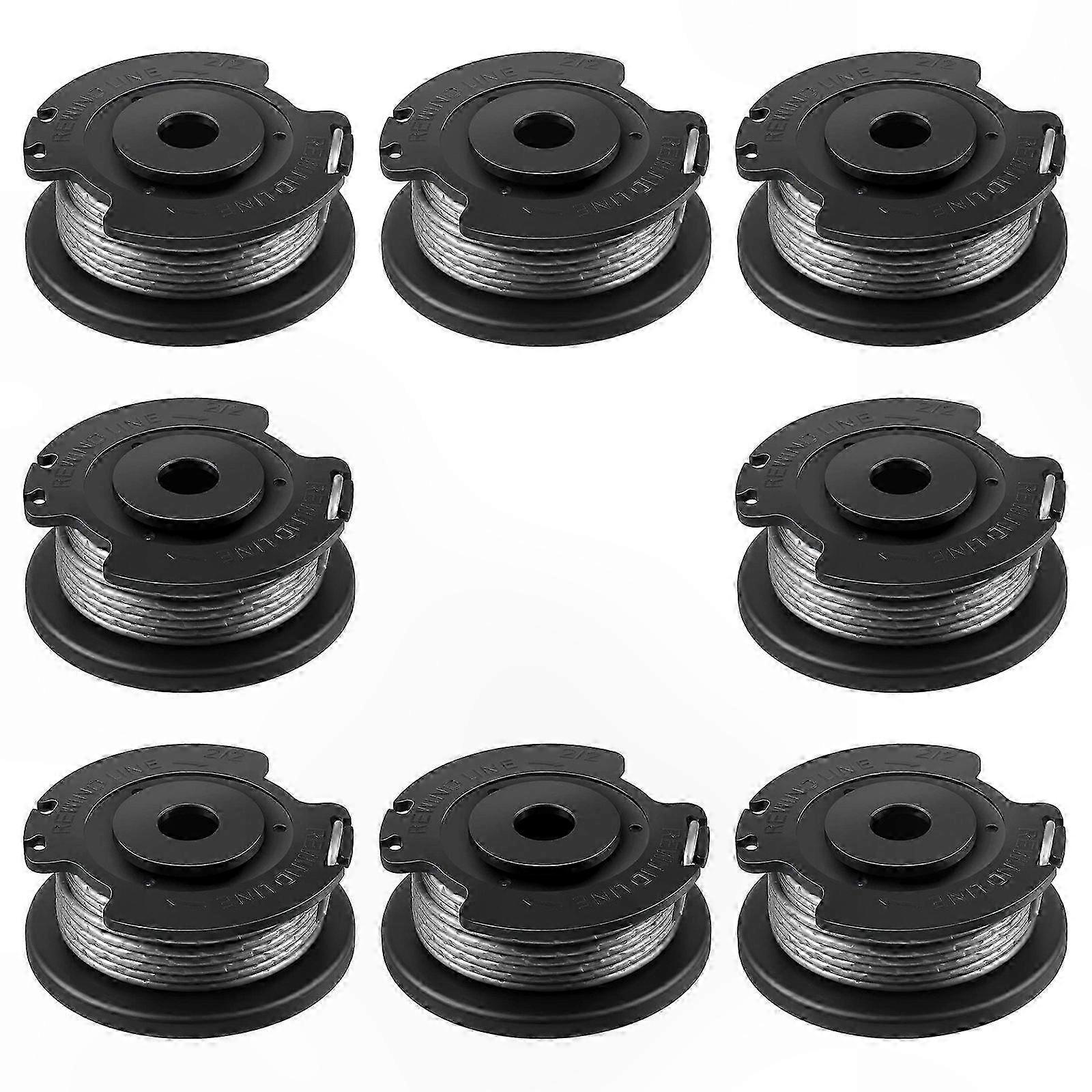 8-Pack Replacement Spool Line for Electric Grass Trimmer, Compatible with 23-26-18-18-230 Models, F016800569