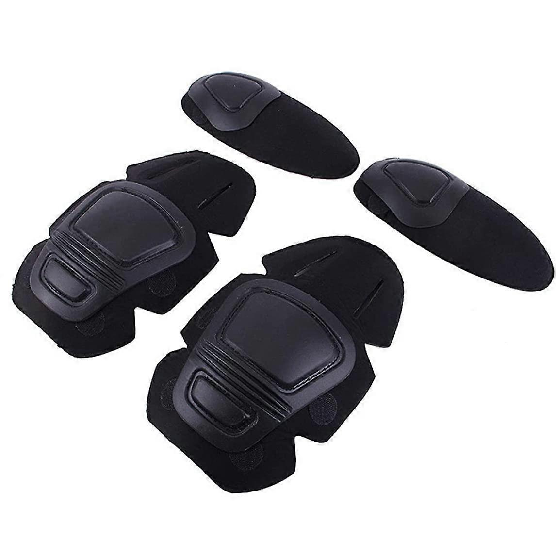 Knee And Elbow Protector Pad For Paintball Combat Uniform - Set Of 2 Knee Pads And 2 Elbow Pads, Paintball Gear