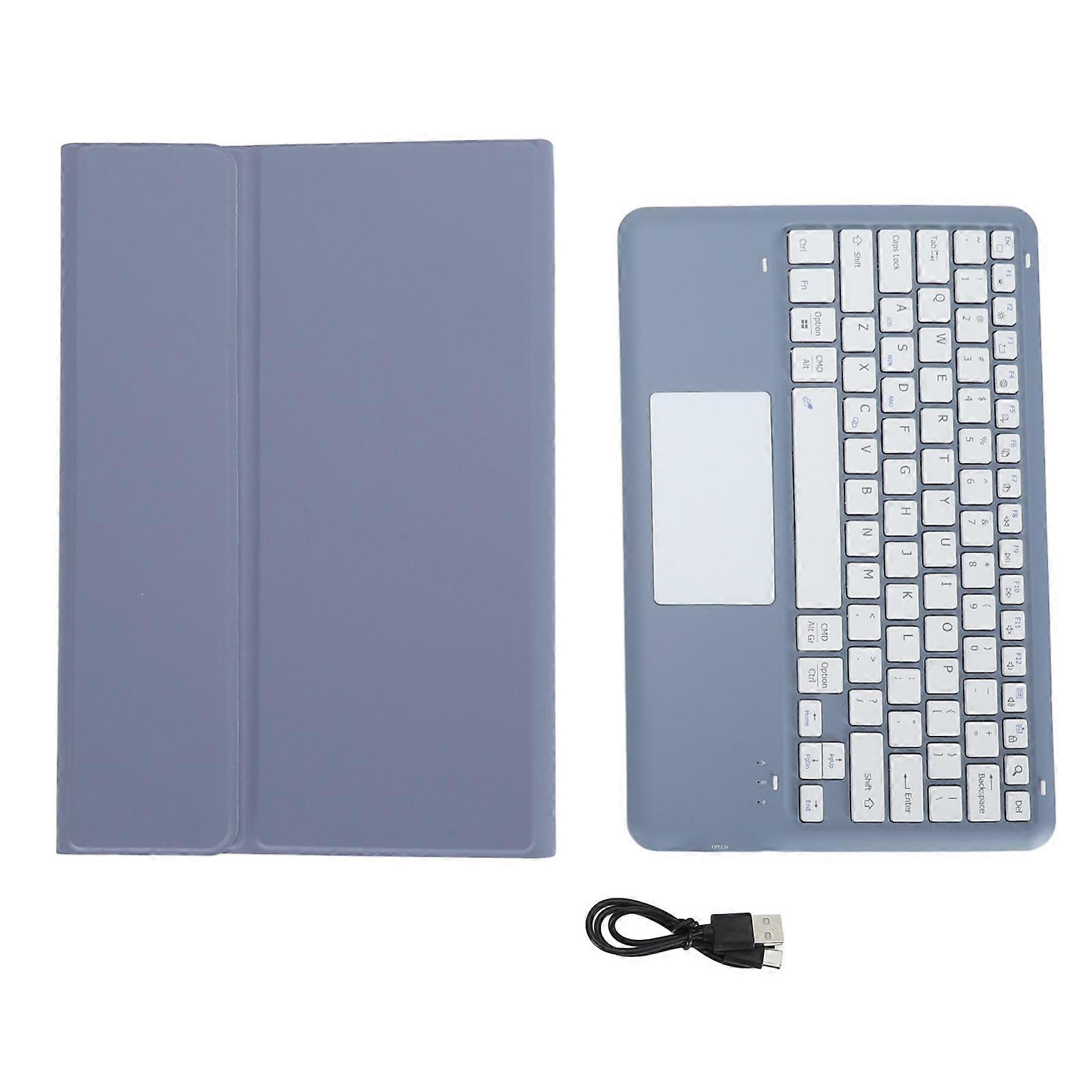 Keyboard Case for Tab P12 12.7in TPU Stand Cover with Magnetically Detachable Keyboard with Touchpad Pen Holder TB370FU TB371FC Purple