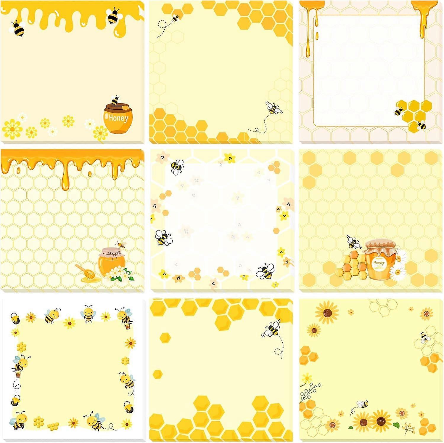 Bee Gift Notes - 9 Bee Self-Adhesive Notes
