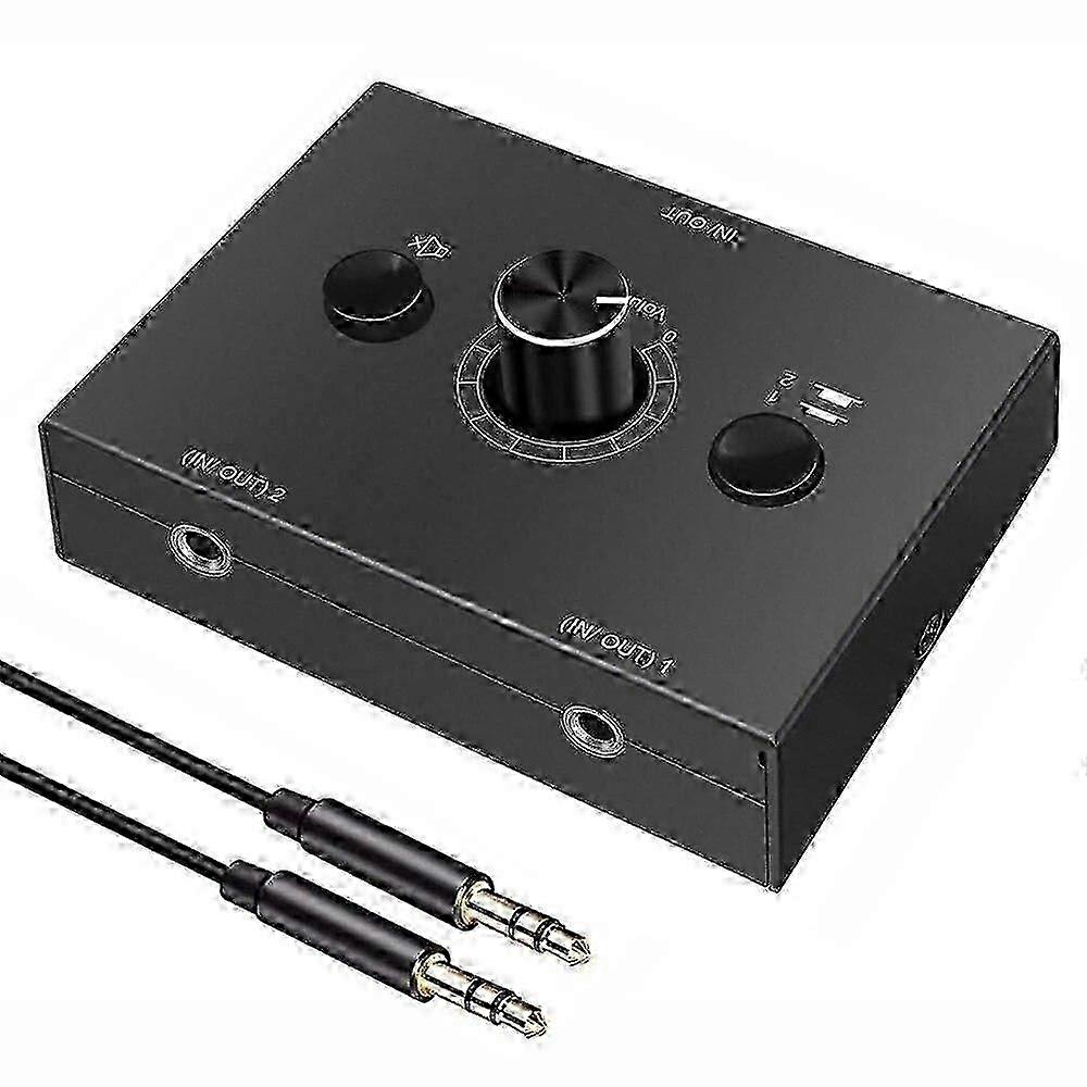 4-Port 35mm Bi-directional Switching Audio Converter Splitter High ...