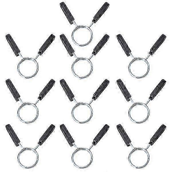 10 Pcs Barbell Collar Barbell Spring Clamps Spring Clips Barbell Ba...
