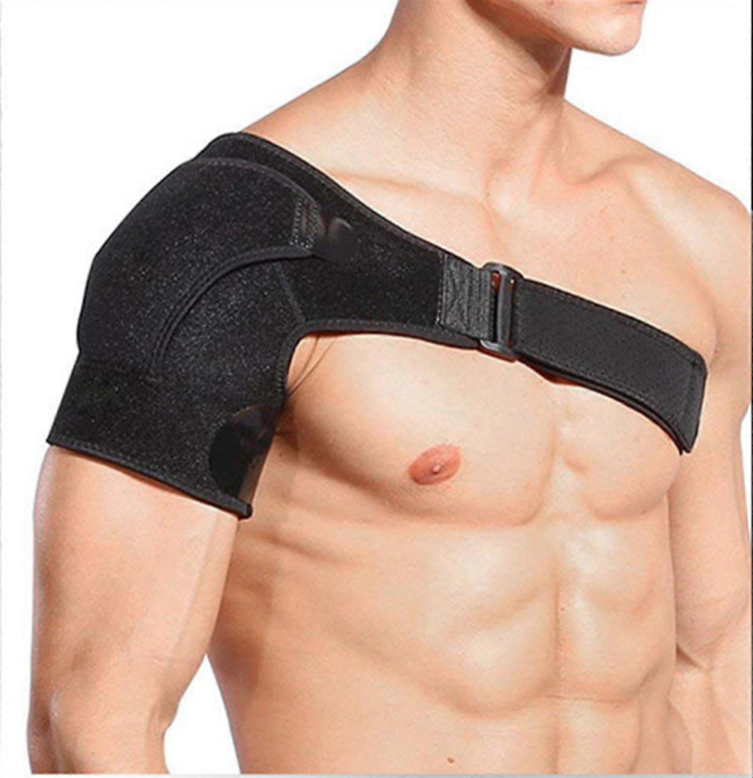 Shoulder Support Brace Strap Wrap Neoprene Protector for Pain Relief, Adjustable Size, Breathable Fabric, Universal Fit