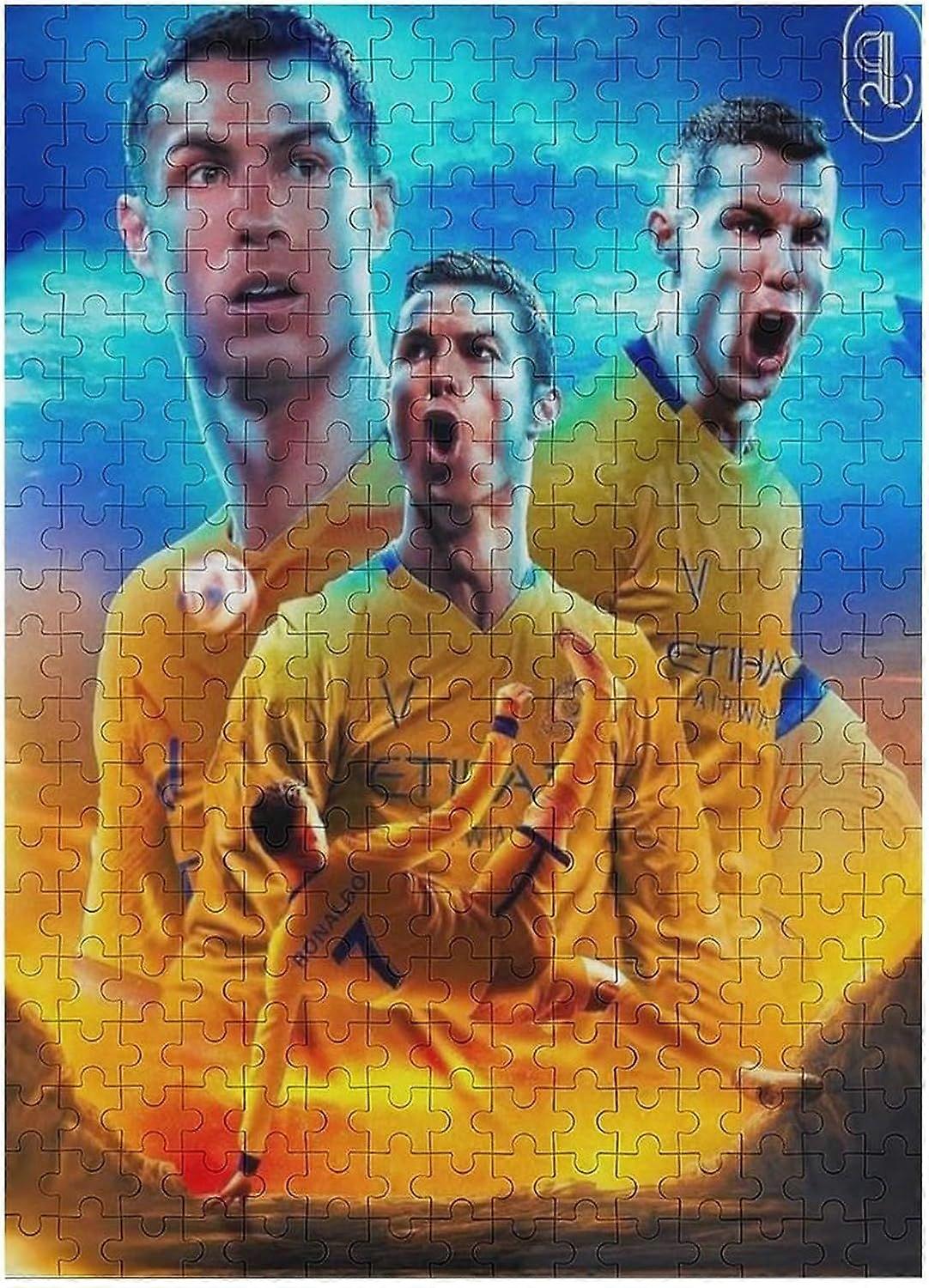 أحجية اللانگراما للأطفال للبالغين 300/500/1000 قطعة لغز رونالدو النصر بانوراما الألغاز لاعب كرة قدم لغز خشبي ألعاب ألعاب تعليمية ديكور عائلي