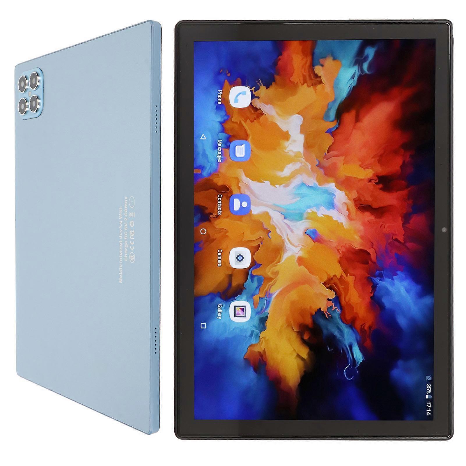 10.1" Android 11 Tablet 12GB RAM 256GB Blue US Plug 10000mAh