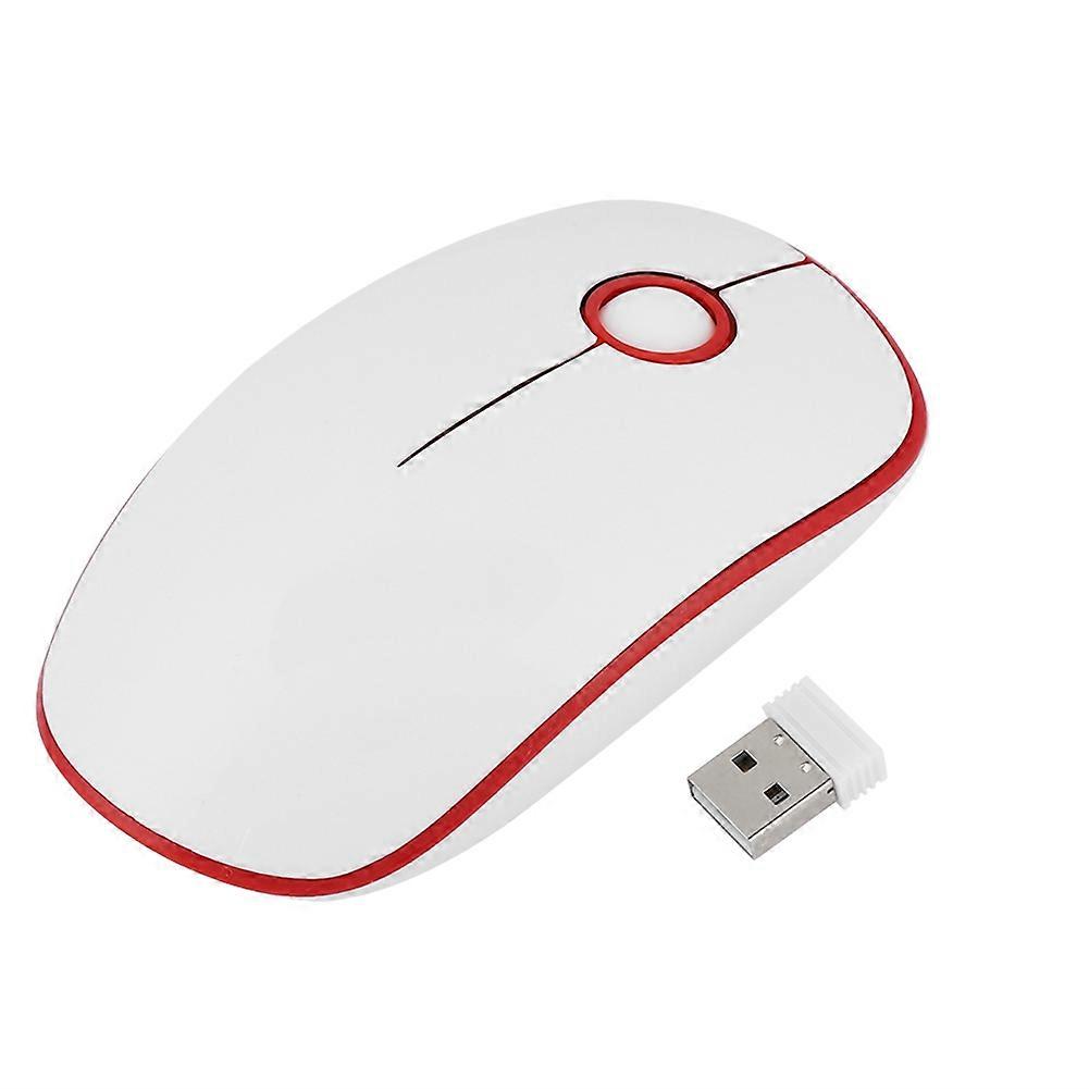 1600DPI High Sensitivity 2.4GHz Wireless Mouse 16 Million ID Coding USB Receiver Mouse - Red