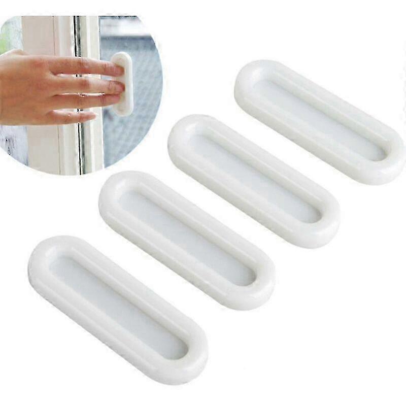 Cabinets with glass windows, drawers and self-adhesive cabinet handles (16 pcs)