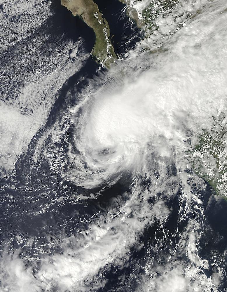 Tropical Storm Rick approaching Mexico. Poster