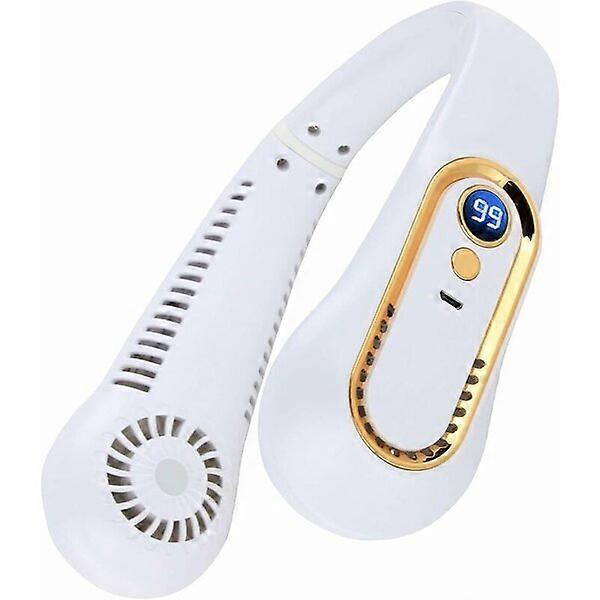 Wireless neck fan with turbine blades for energy saving, suitable for multiple scenarios