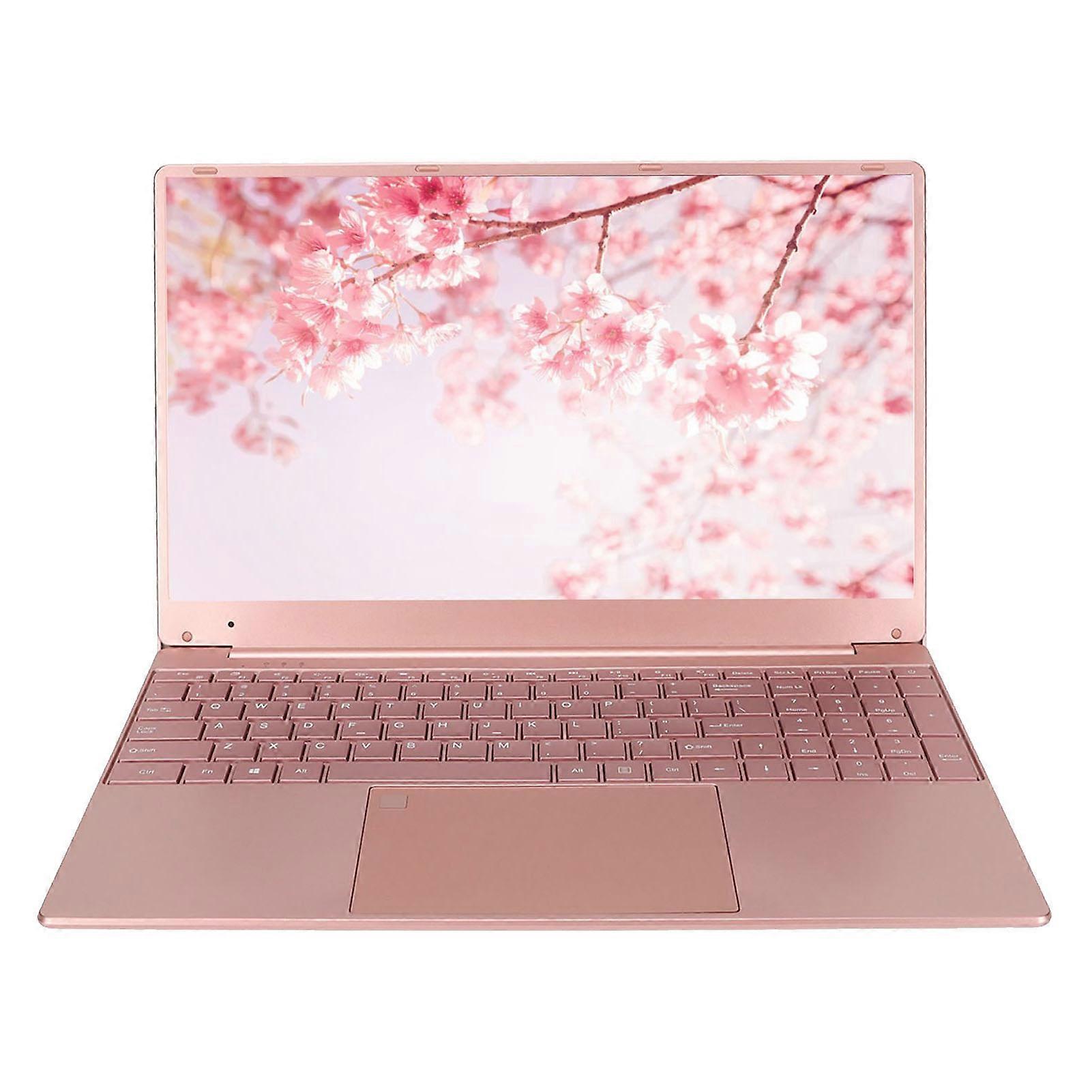 15.6 Inch Pink Laptop N5095 CPU Windows 11 12GB RAM 2K Display Backlit Keyboard