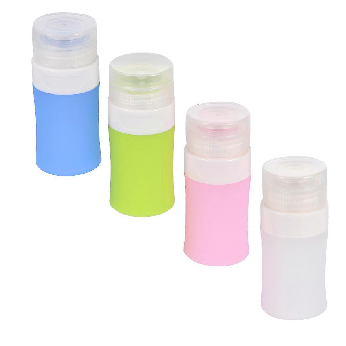 Lotion Containers Silicone Cosmetic Bottle for Storage 4Pcs Assorted Color