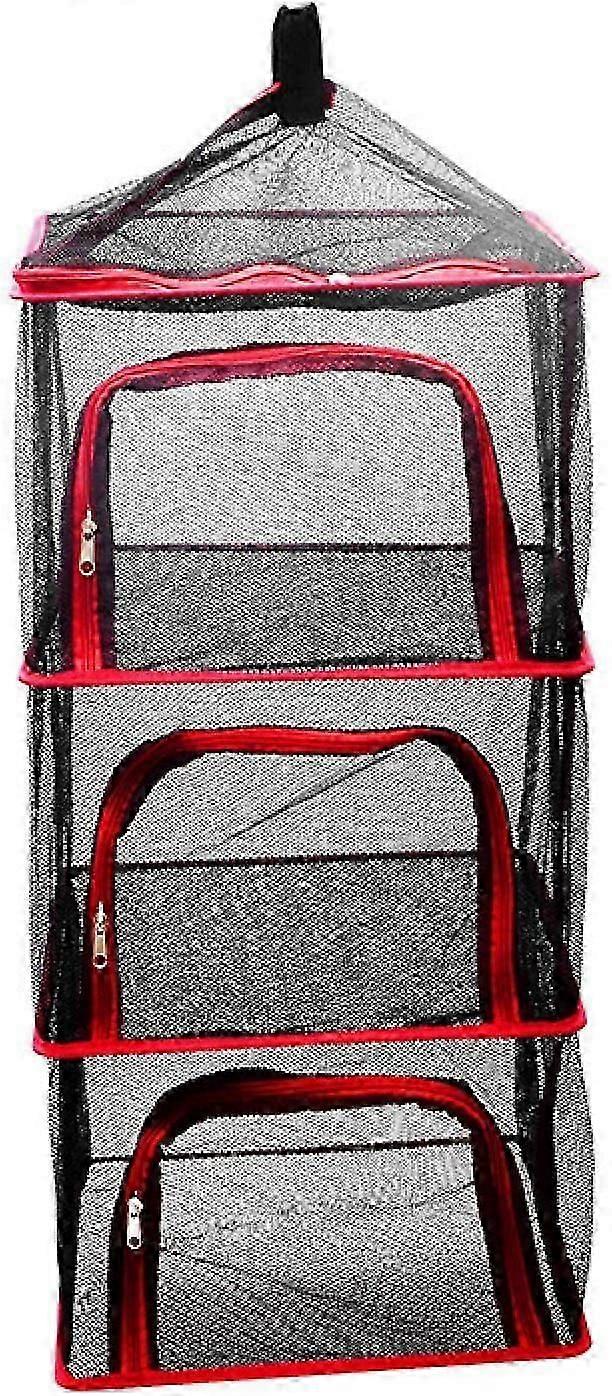 4-Layer Ventilated Hanging Storage Net for Outdoor Camping Ideal for Drying Bowls and Tableware