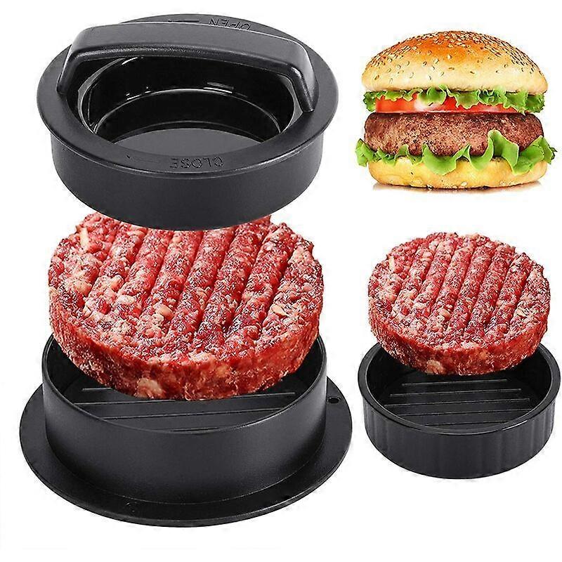 Hamburger Patty Maker, Burger Press, 3 in 1 Non-Stick Meat Beef Veggie Hamburger