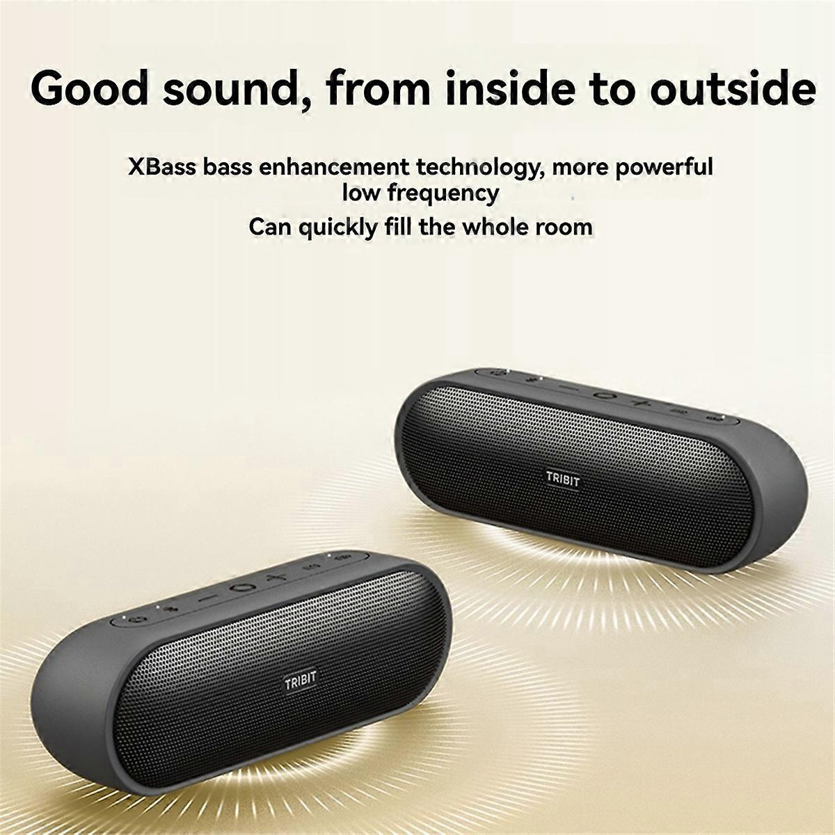 XSound Plus 2 bärbar Bluetooth-högtalare, 30W effekt, vattentät trådlös högtalare för camping, vandring
