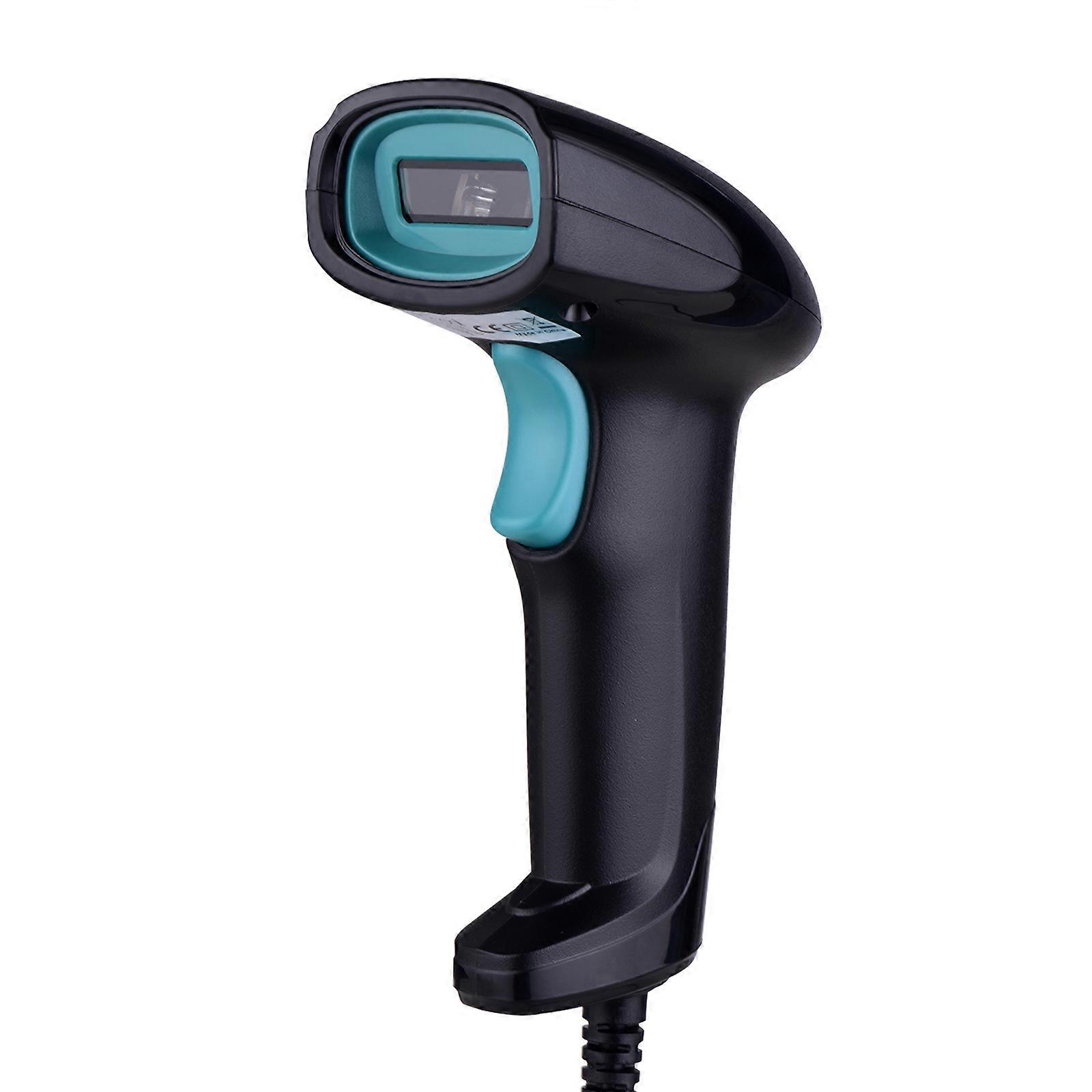 Handheld USB 1D Barcode Scanner Black, Fast 300scans/sec, 15.8x9.2cm