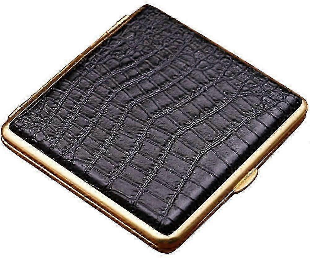 Leather Cigarette Case Ultra Thin Portable Men's Advanced Anti Pressure Cigarettes Box Can Hold 20