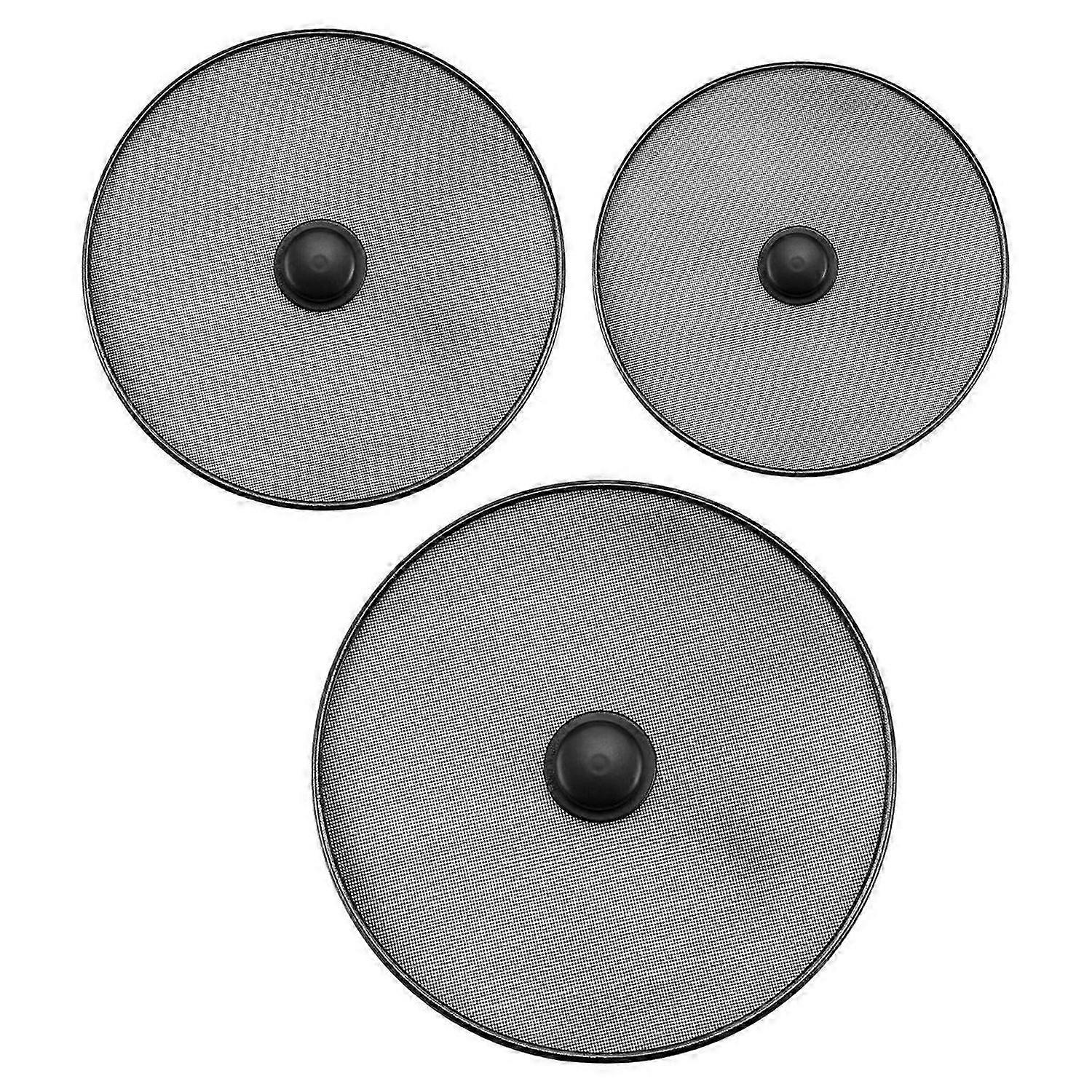 3Pcs Kitchen Splash Guard Splatter Screens Frying Pan Splatter Guard