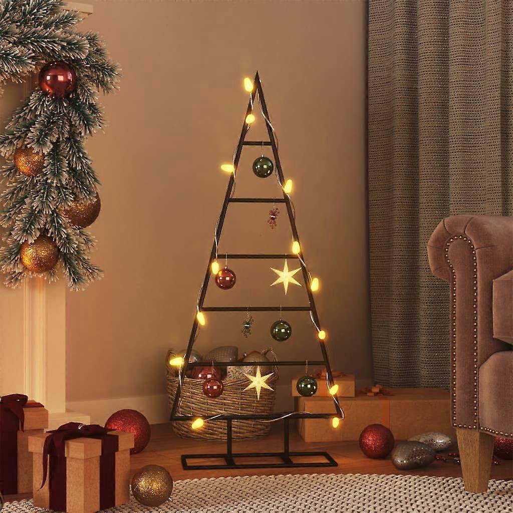 Metal Christmas tree for decorations, black, 90 cm