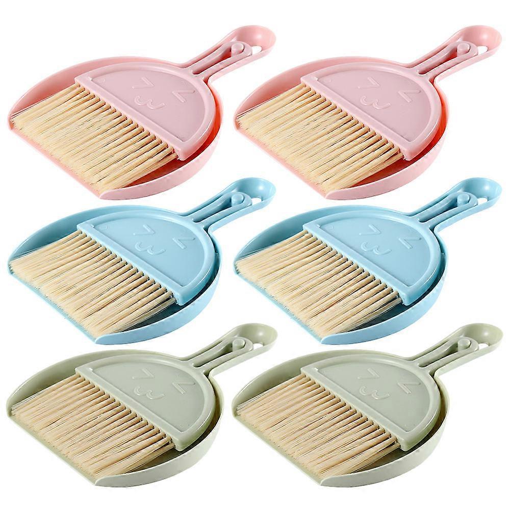Mini Cleaning Brush and Dustpan Set for Car Interior 6Sets