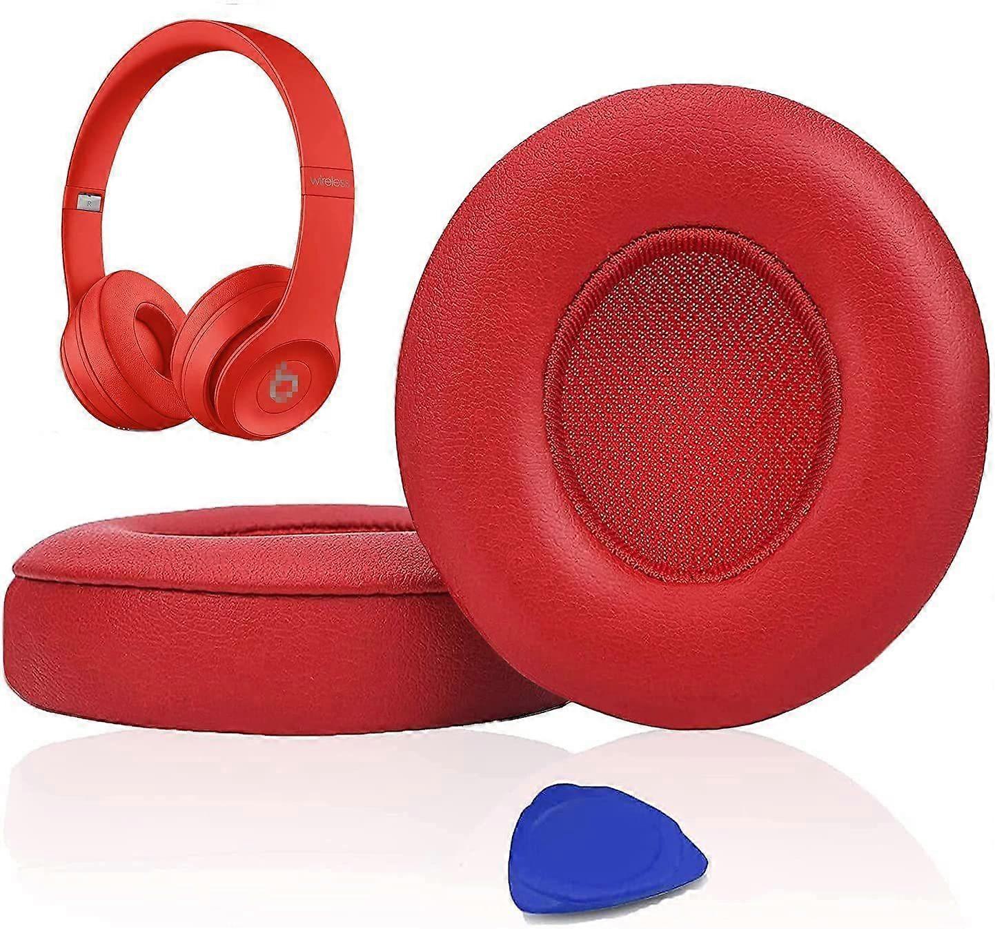 For Beats Solo3 / Solo2 Ear Pads Wireless Red