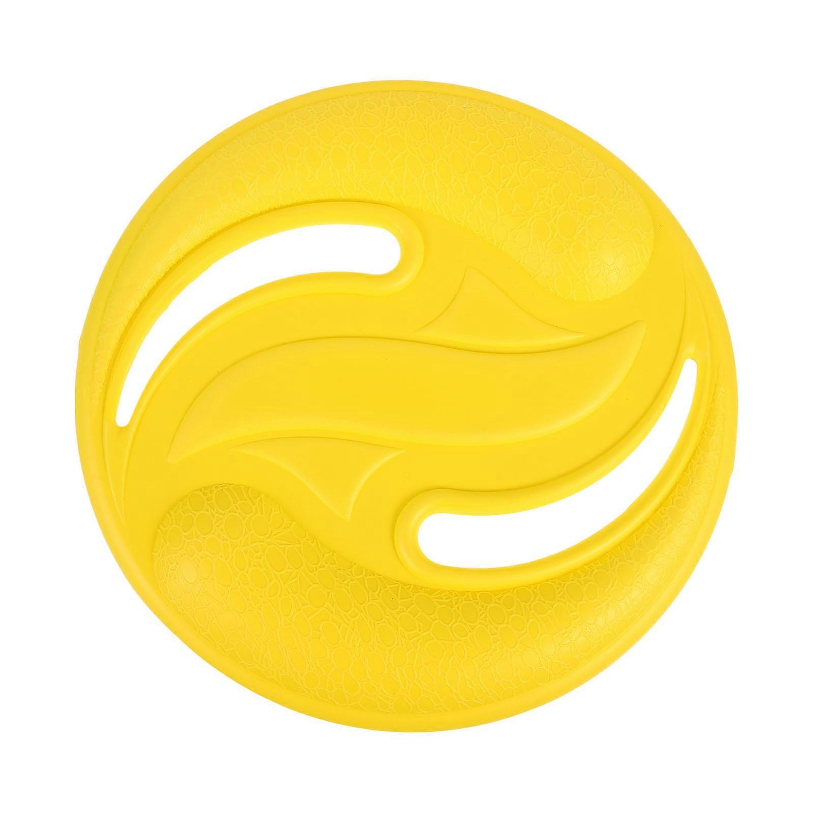 Outdoor Playing Flying Disc Toy Trefoil Shape for Festivals Family Yellow Eva Material 1Pack
