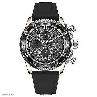 Orange Quarzuhren Männer Mode Hochwertige Chronograph Quarz Militär Sport Armbanduhr mit Silikonarmband Datum Leuchtende Hand 2211